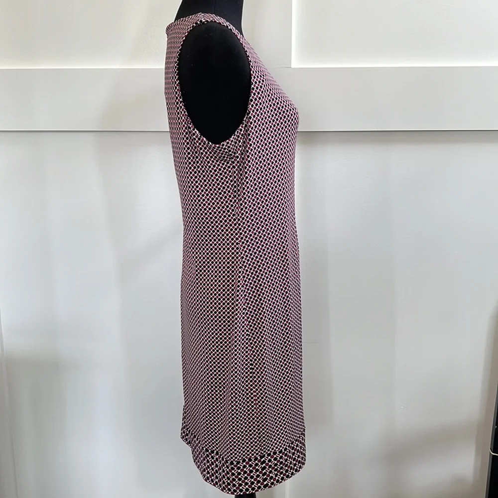 Michael Kors Tile Dot Sleeveless Border Dress Bone/Garnet - Picture 7 of 9